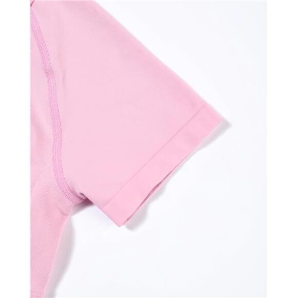 Influence Crop Top Workout Shirts for Women Sweet Pink - Picture 5 of 6